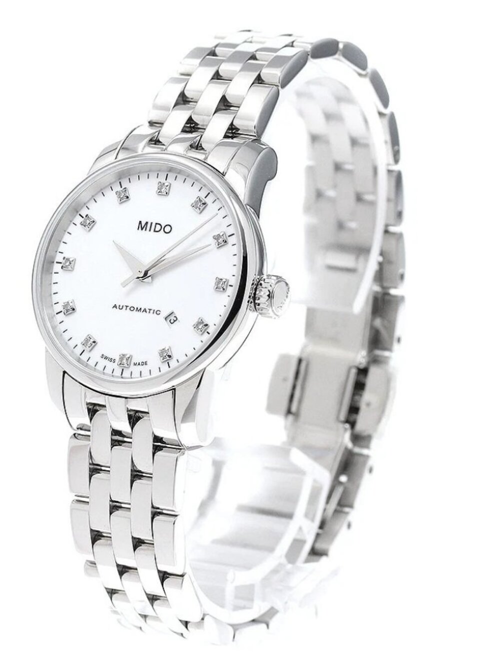 MIDO Baroncelli M7600.4.66.1 12P diamond date Automatic Ladies Watch_971572